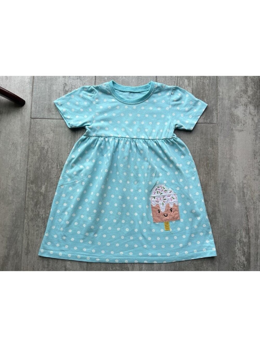 Los Angeles Boutique Toddler Girl Swing Dress Polka Dot Popsicle Sprinkles 4T
